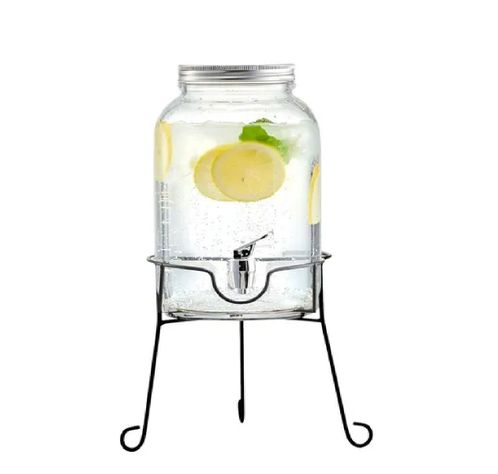 Dispensador De Bebidas Con Atril Jarro De Vidrio Jarros 6l-0