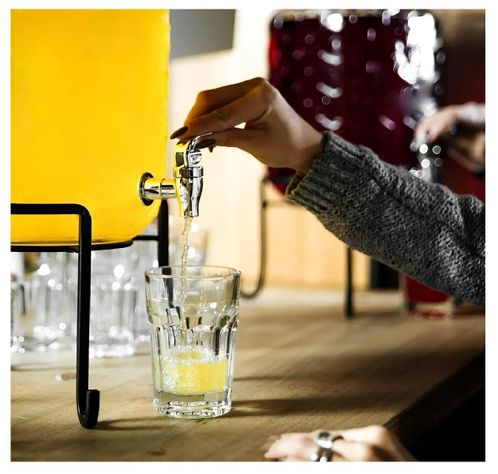 Dispensador De Bebidas Con Atril Jarro De Vidrio Jarros 6l-4