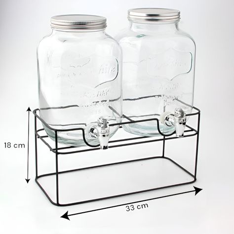 Dispensador De Bebidas Dispensadores Jugo doble Atril 3.5l-2