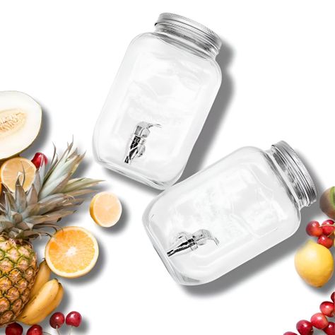 Dispensador De Bebidas Dispensadores Jugo doble Atril 3.5l-3