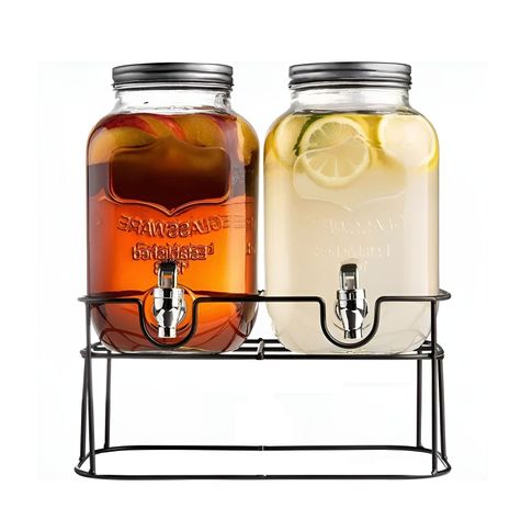 Dispensador De Bebidas Dispensadores Jugo doble Atril 3.5l-5