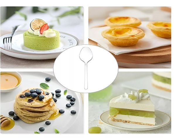 100 Cucharas Plasticas Cuchara Postre Cuchara Mini Cucharas-3