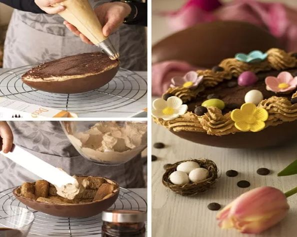 Molde Para Chocolate Policarbonato Molde Doble Huevo Pascua-7
