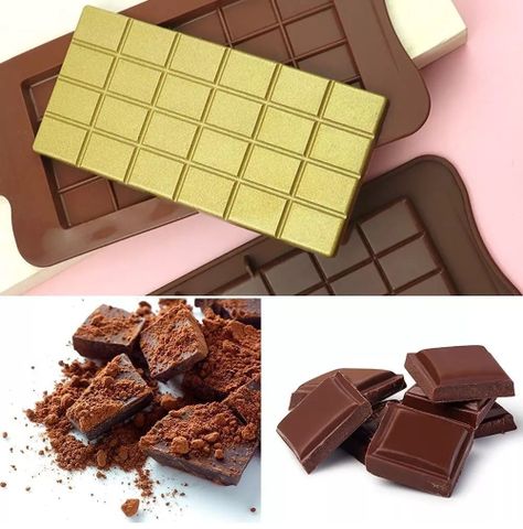 Pack 2 Moldes De Chocolate Molde Barra De Chocolate Silicona-1