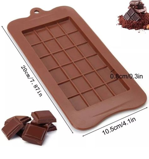 Pack 2 Moldes De Chocolate Molde Barra De Chocolate Silicona-2