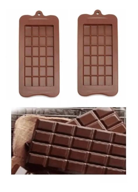 Pack 2 Moldes De Chocolate Molde Barra De Chocolate Silicona-6