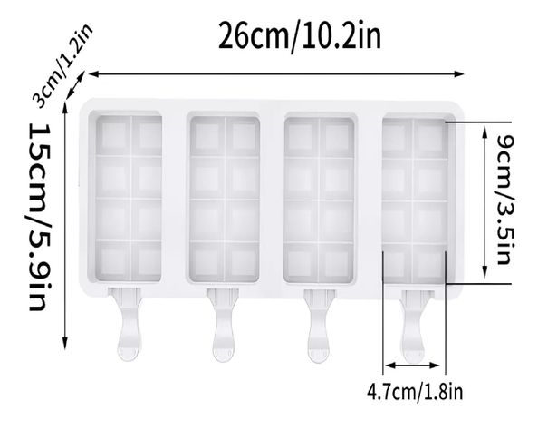 Moldes De Silicona Reposteria Moldes Para Helados Paleta 051-2