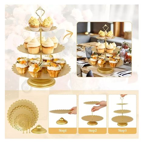 Set 5 Bases Para Tortas Porta Cupcakes Base Torta Exhibicion-1