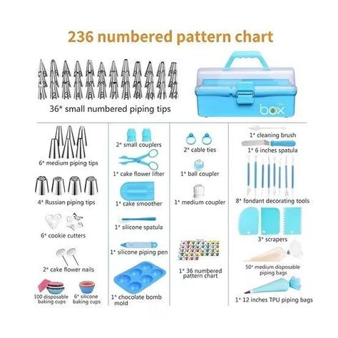 Set De Pasteleria Kit Decoración Para Reposteria 236pcs-3