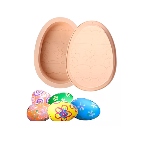 Pack X2 Molde Huevo De Pascua Moldes De Chocolate Silicona -0