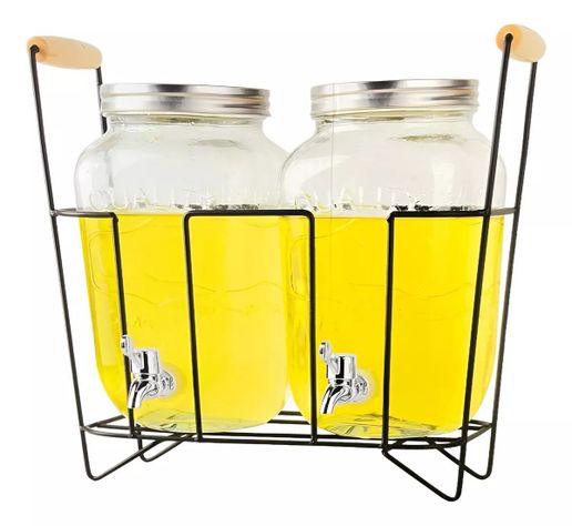 Dispensador De Bebidas Con Atril Dispensadores Dobles 3.8l-0