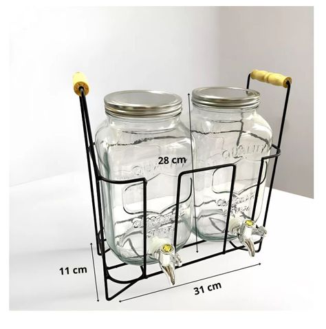 Dispensador De Bebidas Con Atril Dispensadores Dobles 3.8l-5