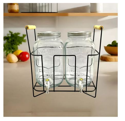 Dispensador De Bebidas Con Atril Dispensadores Dobles 3.8l-7