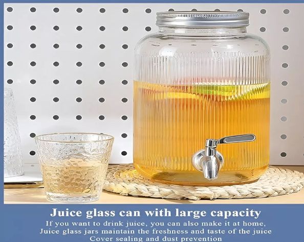 Jarras Vidrio Dispensador De Bebidas Jarro Para Jugo 5l-7