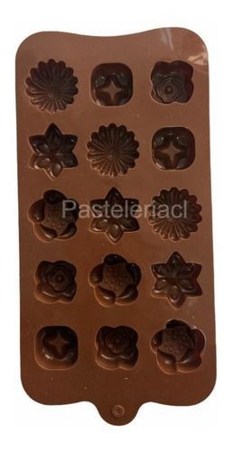 X4 Moldes De Chocolate Moldes Chocolate Silicona 5 Flores N1-2