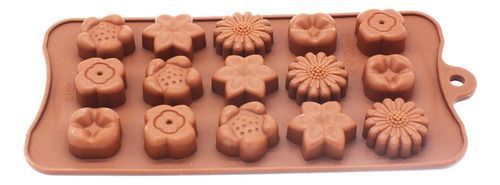 X4 Moldes De Chocolate Moldes Chocolate Silicona 5 Flores N1-5