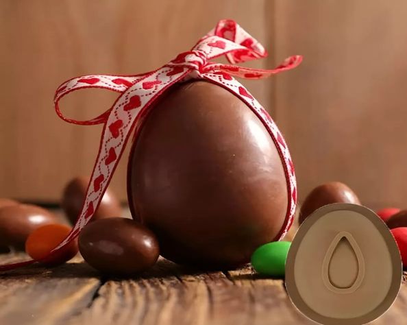 Set 2 Molde Chocolate Molde Silicona Reposteria Huevo Pascua-3
