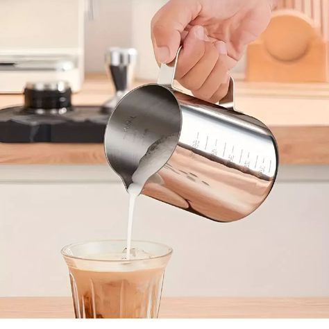 2 Jarra Leche Acero Lechero Barista Espumador De Leche 550ml-6
