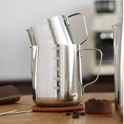2 Jarra Leche Acero Lechero Barista Espumador De Leche 550ml-7