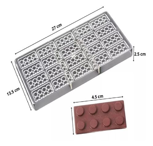 Moldes Chocolate Moldes De Chocolate Policarbonato Lego -1
