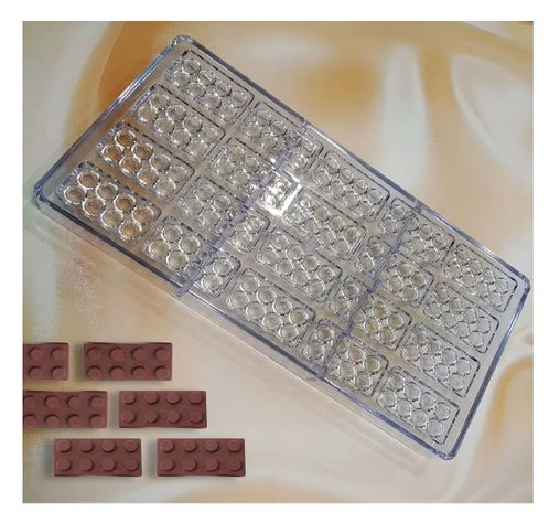 Moldes Chocolate Moldes De Chocolate Policarbonato Lego -2