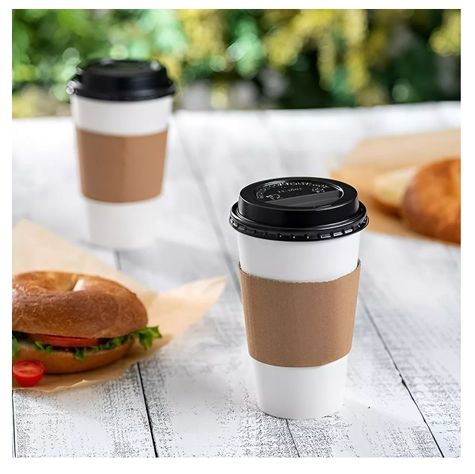 Vaso Cafe Polipapel Vaso Kraft Vaso C/tapa+manga 100und 16oz-4