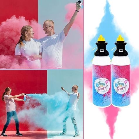 Extintor Humo Revelacion De Genero Cañon Polvo Spray Color-5