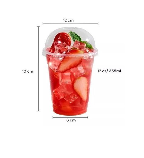 100 Vasos Desechables Vasos Plastico Tapa Domo Con Hoyo 12oz-2