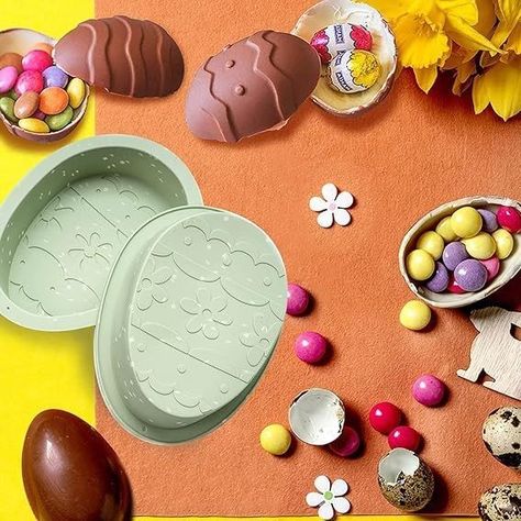 Molde Huevo De Pascua Molde De Chocolate Silicona Moldes-1