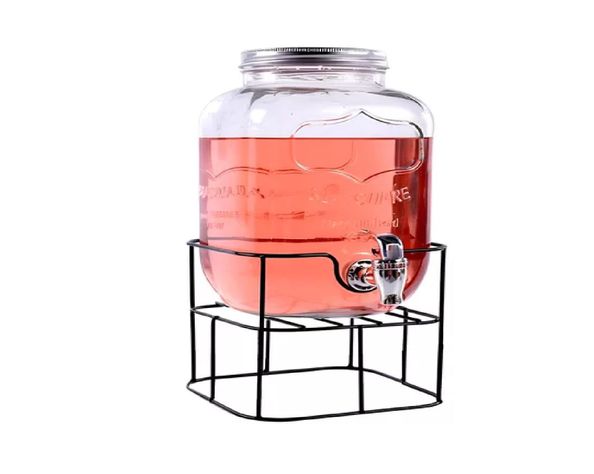 Dispensador De Jugos Dispensador Bebidas Con Atril Jarra 8l-0