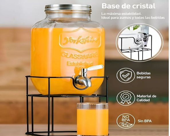 Dispensador De Jugos Dispensador Bebidas Con Atril Jarra 8l-4