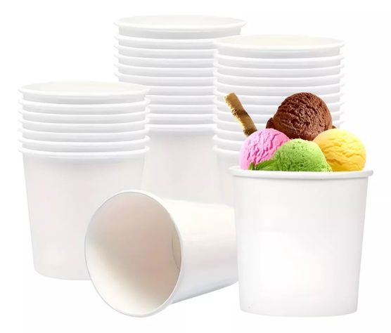 50 Vasos Polipapel Pote Helado Vasos Helado Desechables 16oz-0