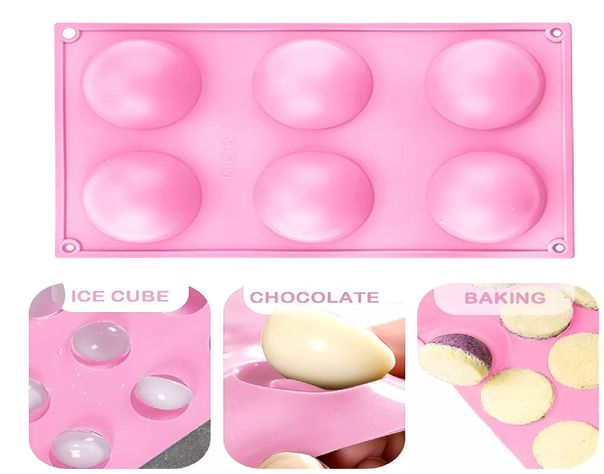 Pack X2 Molde Silicona Reposteria Molde De Silicona Esfera-3