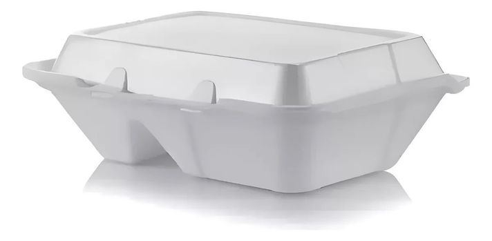 100 Bandeja Plumavit Bandejas Para Servir C/ Division 22cm-3