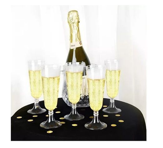 10 Copas De Champagne Acrilico 5oz/162ml 111050-1