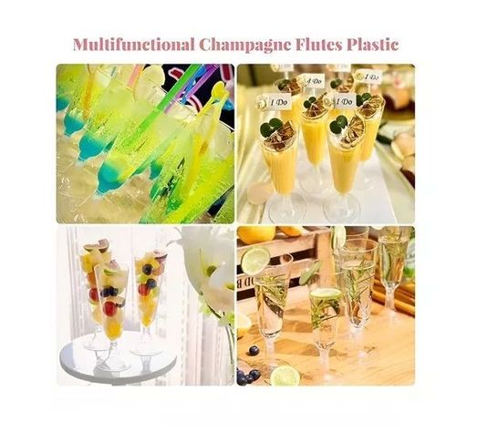10 Copas De Champagne Acrilico 5oz/162ml 111050-6