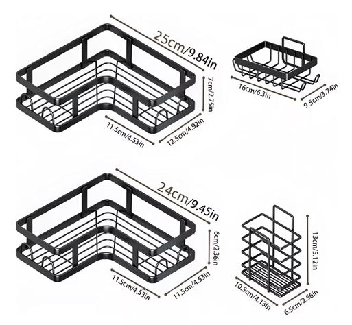Repisa Para Ducha Estante Ducha Organizador Para Ducha 5pcs-2