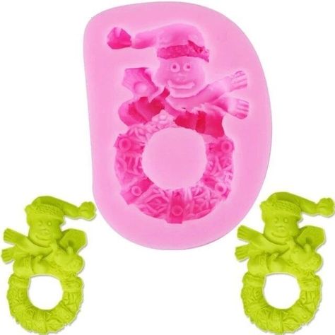 Molde Fondant Navidad Molde De Silicona Molde Muñeco Nieve 2308-1