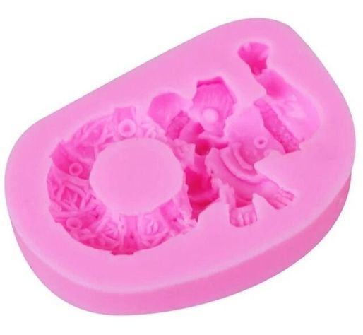 Molde Fondant Navidad Molde De Silicona Molde Muñeco Nieve 2308-4
