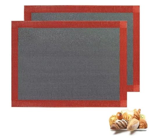  2 Lamina De Silicona Tapete Horno Microperforado Silpat.-0