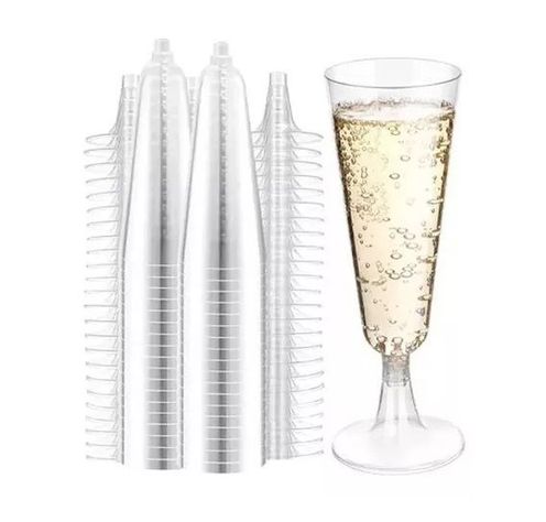 60 Copas Champagne Copa Acrilico Flauta Copas Champaña 5oz-1