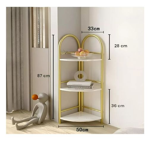 Estanteria Metalica Esquinero Dormitorio Repisas Madera 3niv-1