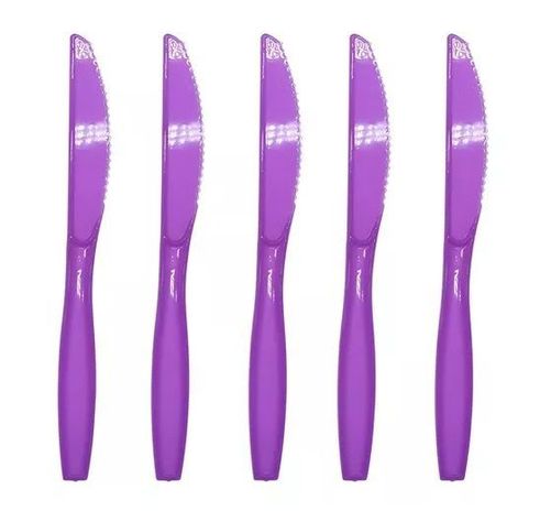 Cuchillo Plastico Cuchillos Desechable Servicio De Cubiertos Violeta-0