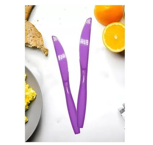 Cuchillo Plastico Cuchillos Desechable Servicio De Cubiertos Violeta-2