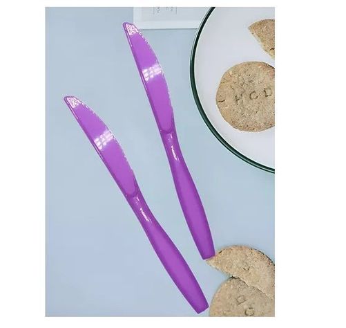 Cuchillo Plastico Cuchillos Desechable Servicio De Cubiertos Violeta-3