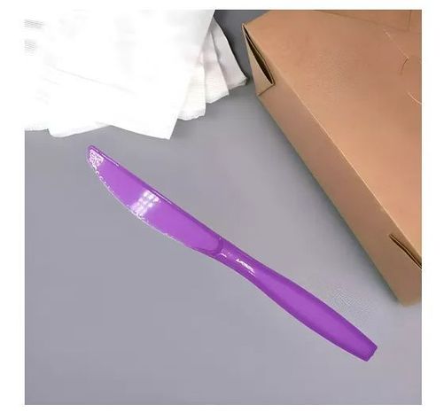 Cuchillo Plastico Cuchillos Desechable Servicio De Cubiertos Violeta-4