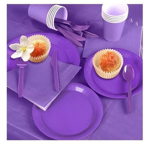 Cuchillo Plastico Cuchillos Desechable Servicio De Cubiertos Violeta-5