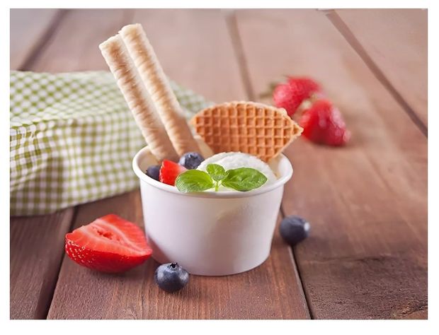100 Vasos Polipapel Pote Helado Vasos Helado Desechables 6oz-2