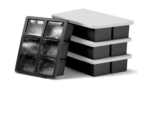 Pack X4 Cubetas De Hielo Cubetera Hielo Cubetas C/tapa 6cav-0