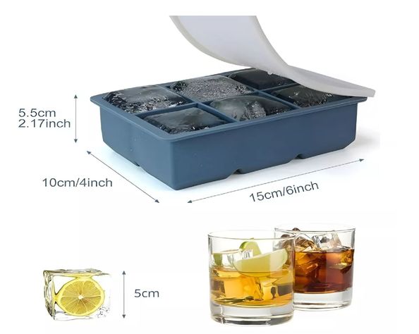 Pack X4 Cubetas De Hielo Cubetera Hielo Cubetas C/tapa 6cav-2